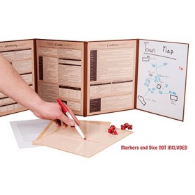 Hexers Game Master Screen - Dungeons and Dragons D&D DND DM Pathfinder RPG Role Playing Compatible - 4 Customizable Panels - 