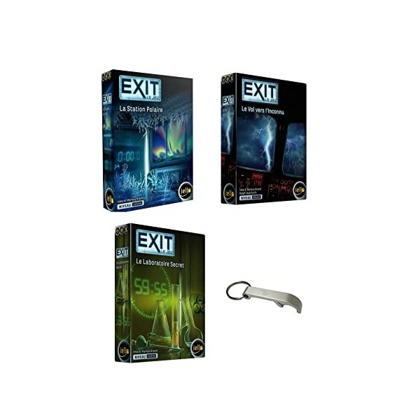 Lot Jeux Exit en Français Le Cimetières des Ombres + Le Labyrinthe Maudit + 1 Décapsuleur Blumie Cimetière + Labyrinthe 