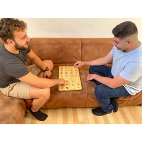 GICO Jeu de Pierres Hus Bao Grand en Bois avec des Pierres précieuses. Le Jeu de stratégie pour Petits et Grands connu Depuis