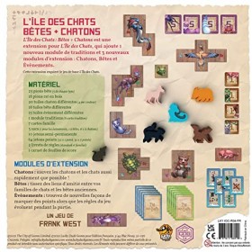 Lucky Duck Games Lile des Chats Extension Bêtes et Chatons - Jeu de société - Version française