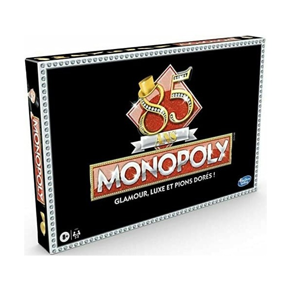 Jeu société pour Monopoly Luxe et pions dorés Collection 85eme Anniversaire - pions de Collection - Plateau Original - Nouvel
