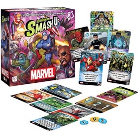 USA-OPOLY, Smash Up: Marvel, Board Game, 2 to 4 Players, Ages 12+, 60 Minute Playing Time