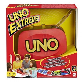Mattel Games Combo Jeux de société UNO Extrême Jeu Familial avec Jeu de Cartes UNO Classique 112 Cartes, Cadeau pour Enfant à