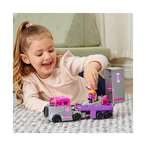 Paw Patrol, Big Truck Pups, Camion transforme de Skye avec Figurine daction à Collectionner, Jouets pour Enfants à partir de