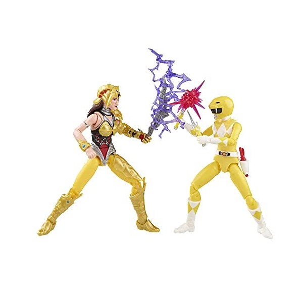 Power Rangers Lightning Collection Mighty Morphin Yellow Ranger vs. Scorpina Lot de 2, F2046, Multicolore