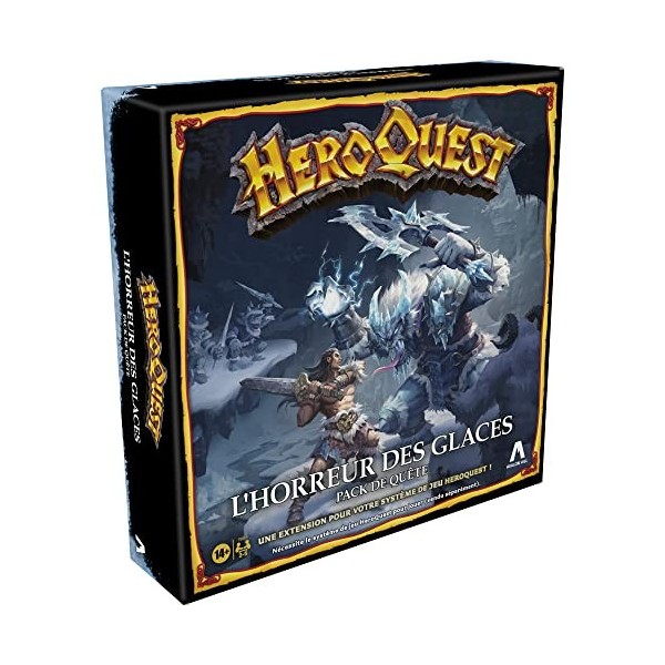 Avalon Hill HeroQuest, Extension Lhorreur des glaces, jeu de style donjon, 2 à 5 Joueurs, dès 14 Ans, système de jeu HeroQue