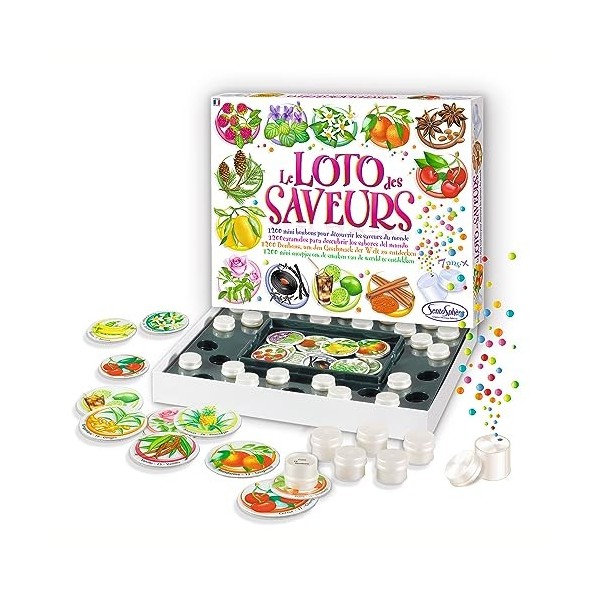 Distrifun Sento - Jeu olfactif Loto des Saveurs, 107, Multi, Taille Unique