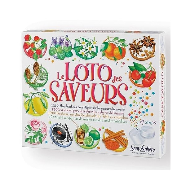 Distrifun Sento - Jeu olfactif Loto des Saveurs, 107, Multi, Taille Unique