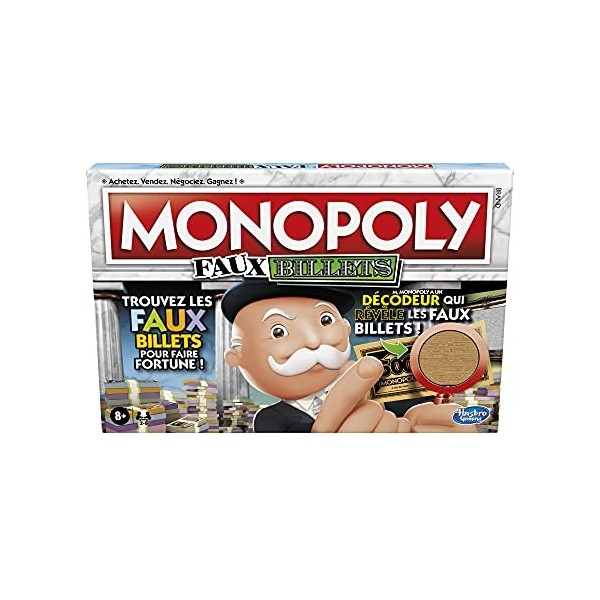 Monopoly Faux Billets, Jeu de Plateau pour la Famille et Les Enfants, à partir de 8 Ans,Multicolore + Monopoly La CASA de Pap