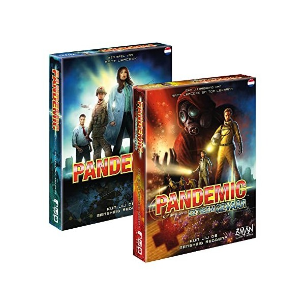 Z-Man Games - Pandemic + Pandemic Extrême Danger NL on The Brink - Bundle - Jeu coopératif pour Toute la Famille - néerland