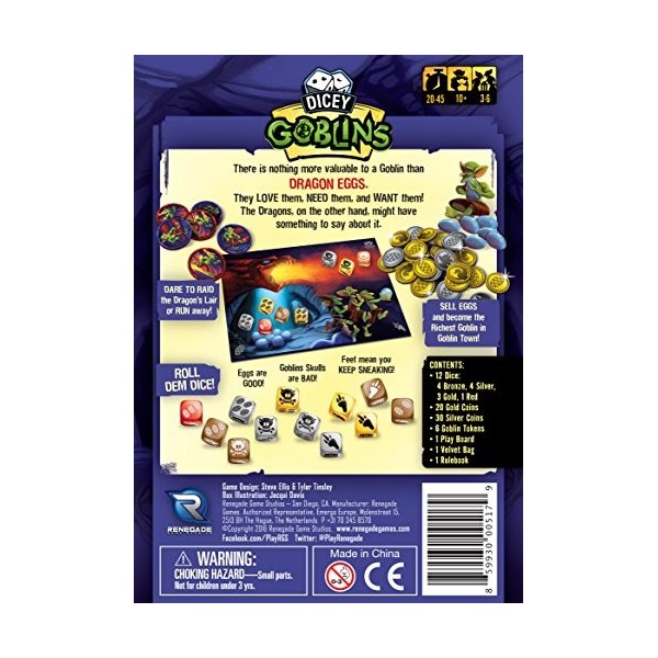 Renegade Jeu Studios Rgs00517 - deviennent délicates Goblins - Jeu de dés - Version Anglaise