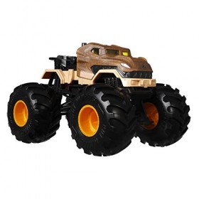 Hot Wheels Monster Trucks Jurassic World T-Rex, Véhicules avec roues géantes et châssis stylisés, inclus 1 fiche d’informatio