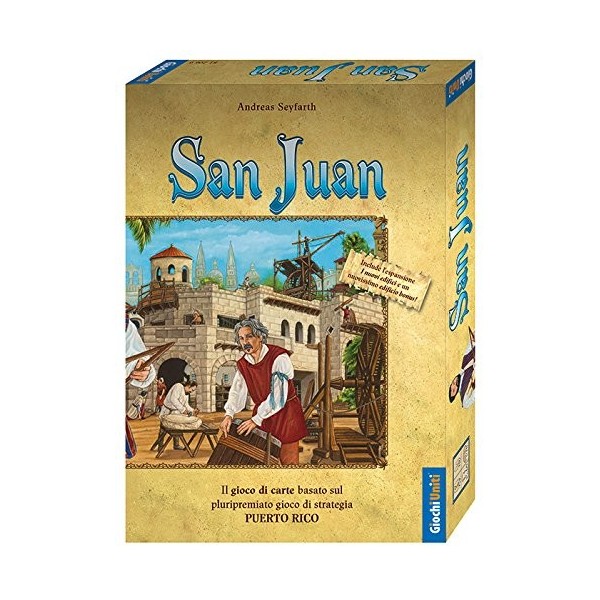 Giochi Uniti - San Juan, Jeu de Cartes, Édition Italienne, GU451