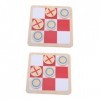 Toyvian 4 Ensembles Quatre dans Une Rangée Tictactoe Jouets De Voyage pour Tout-Petits Jouets Éducatifs pour Enfants Jouets p