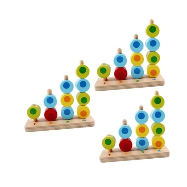 SAFIGLE 3 Pièces Blocs Jouets De Développement Briques pour Enfants Enfants Jouets Éducatifs Début Éducatif Correspondant Puz