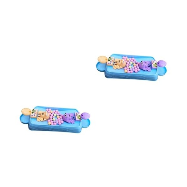 Gadpiparty 2 Pièces Puzzle Jouets Grenouilles Gloutonnes Manger des Haricots Grenouilles Gmae Manger des Perles Gourmandise G