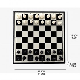 QIAOLI Échecs Plastic Plastic International Echecs Ensemble de Jeux de Voyage de Voyage de Voyage Pliable Portable Jeux de Fa