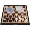 QIAOLI Échecs Portable Plastique Set déchecs de Voyage magnétique International avec des chessons pliants Deux boîtes de Ran