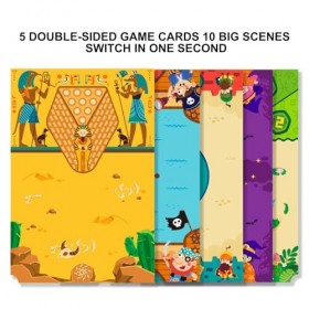 MYJIO Voyage de Jeu de rondelle de Fronde,Jeu de rondelle en Bois - Jeu de société de Hockey, Plateau de Jeu de Fronde, Jeu d