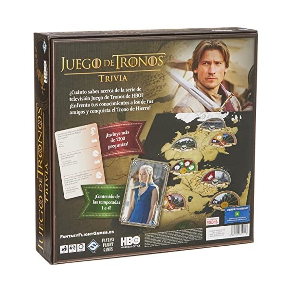 Jeu de Game of Thrones - trivia - Fantasy Flight Games ffhbo10 - version espagnole