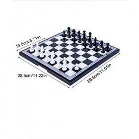 QIAOLI Échecs Jeux éducatifs Échecs internationaux Ensemble de Voyage Magnétique Échecs Ensemble Fun Family Jeu Pliing Board 
