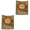 Cabilock 2 Pièces Tapisserie Fond Tissu Tapisserie Divination Astrologie Tentures Cartes De Tarot Tentures Tarot Tapisserie L