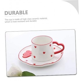 UPKOCH 1 Jeu Amour Tasse à Café Et Soucoupe Tasse Élégante Pour La Saint Valentin Tasse à Eau Rétro Eau De Bureau Tasse à Cap