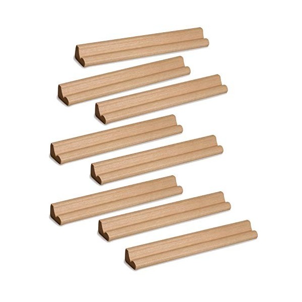 Trimming Shop Lot de 8 supports carrés en bois pour carreaux de lettres Mah Jongg - Pour jeux de mots, arts et travaux manuel