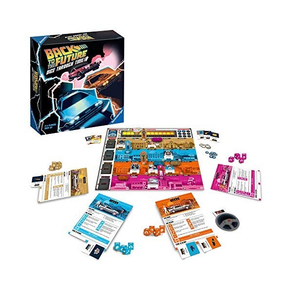 Ravensburger Back to The Future Immersive Family Strategy Board Games for Adults and Kids Age 10 Years Up - Dice Through Time