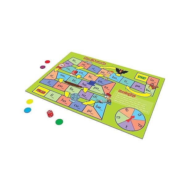 Junior Learning- Phonics Board Games Jeux de société, JL422, Violet