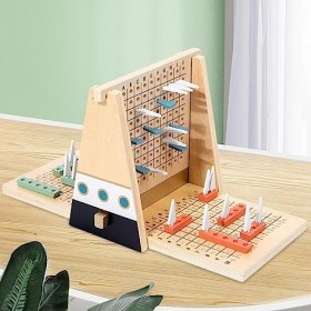 Gralara Jeu de stratégie, jeu de société Battles, mini jeu de table, jeu de table en bois, pour