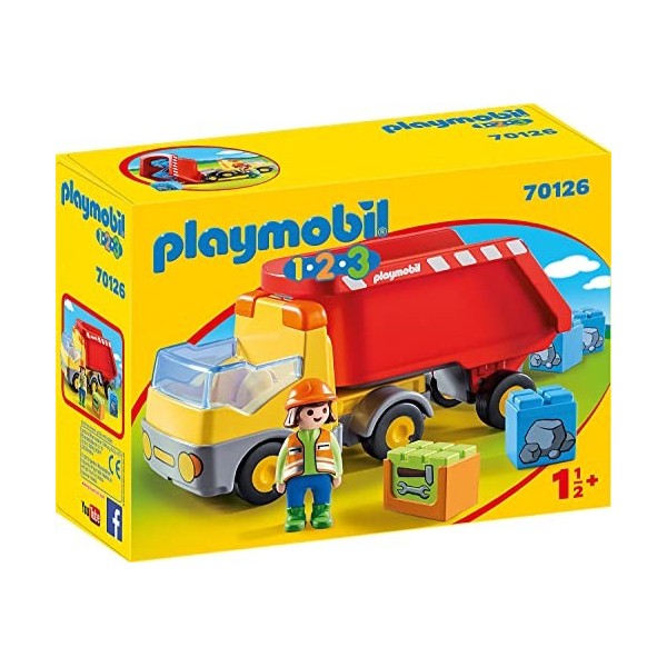 Playmobil 1.2.3 70126 Camion Benne 1.2.3 1.2.3-18-36 Mois Ses Premiers