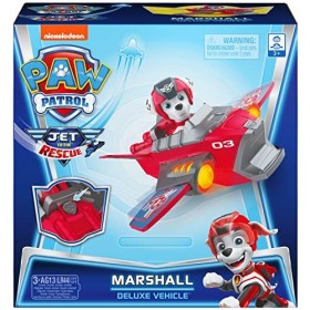 Paw Patrol, Jet to The Rescue Marshall’s Deluxe Transforming Vehicle with Lights and Sounds