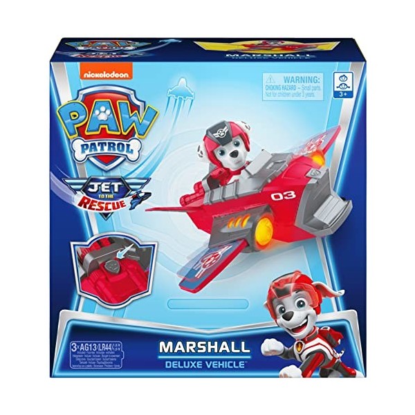 Paw Patrol, Jet to The Rescue Marshall’s Deluxe Transforming Vehicle with Lights and Sounds