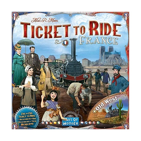 Days of Wonder - Les Aventuriers du Rail : Extension France + Conquête de lOuest - Version Française - Jeu de société de Réf