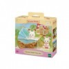 Sylvanian Families - 5432 - Les jumeaux lapin chocolat et poussette double