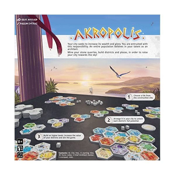 Akropolis - Jeu de société de pose de carreaux - À partir de 8 ans