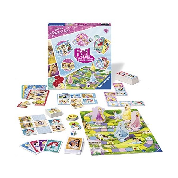 Ravensburger - 21287 - Jeux Disney Princesse - 6 en 1