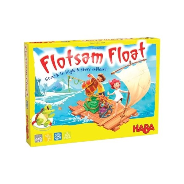 HABA Flotsam Flotsam 306699 - Un jeu dempilage et déquilibre pour 2 à 5 marins âgés de 6 ans et plus - Version anglaise fa