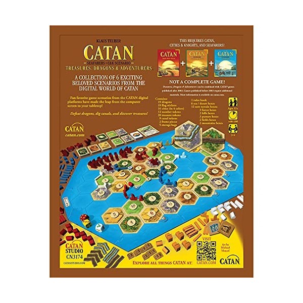 Catan Treasures, Dragons, & Adventurers Seafarers + C&K Scenario