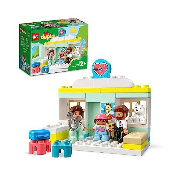 LEGO 10968 Duplo La Visite Médicale, Jeu de Construction Grandes Briques, Jouet Éducatif dapprentissage pour Bébés et Enfant