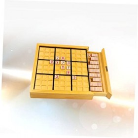 KOMBIUDA Jouets Échiquier Scie Sauteuse Jouer à Un Jeu De Société Jeu De Plateau Damier De Nombres en Bois Puzzle Enfant Plan