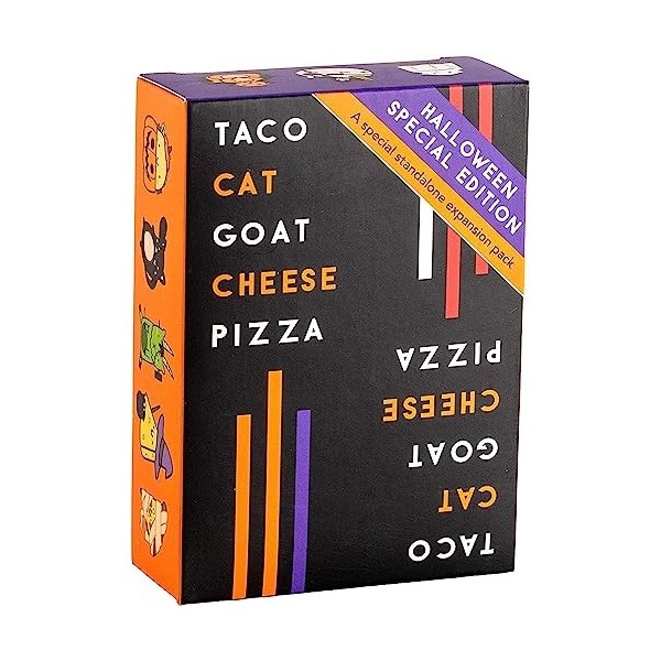 Pizza au fromage de chèvre Taco Cat – Édition dHalloween – Jeux de fête dHalloween pour enfants et adultes – Cadeaux de fêt