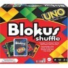 Mattel Game Blokus Shuffle édition UNO, jeu de société et de stratégie avec pièces et cartes, GXV91