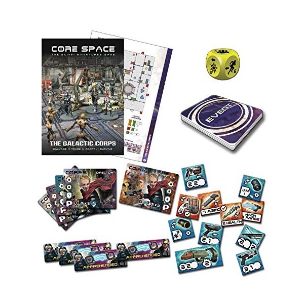 Battle Systems Core Space Starter Set – Jeu De Société Avec 20 Figurines 28mm, Tapis Néoprène, Terrain 3D Modulaire – Pour Adultes