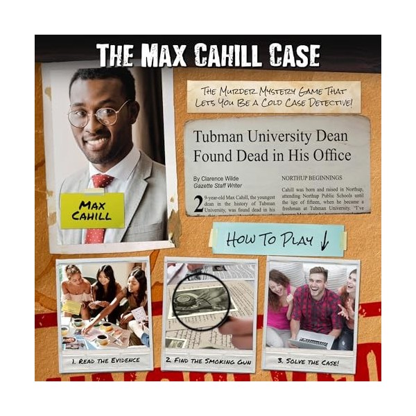 UNSOLVED CASE FILES | Cahill, Max – Cold Case Murder Mystery Game – Pouvez-vous résoudre le crime ?