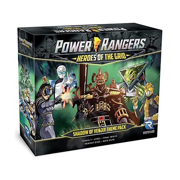 Power Rangers Heroes of The Grid : Shadow of Venjix - Extension - Cartes et patrons, Renegade Game Studios, RPG pour 2 à 5 jo