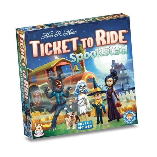 Ticket to Ride Spookstad - Jeu de société - Une édition pour Les Plus Jeunes Ticket to Ride Fans ! - 6+ - 2-4 Joueurs - FR