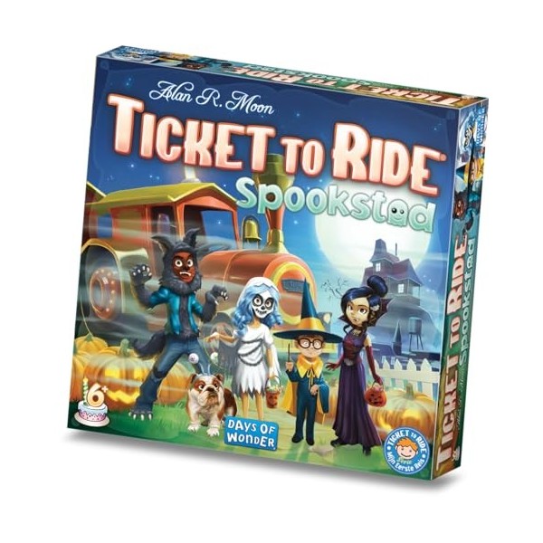 Ticket to Ride Spookstad - Jeu de société - Une édition pour Les Plus Jeunes Ticket to Ride Fans ! - 6+ - 2-4 Joueurs - FR