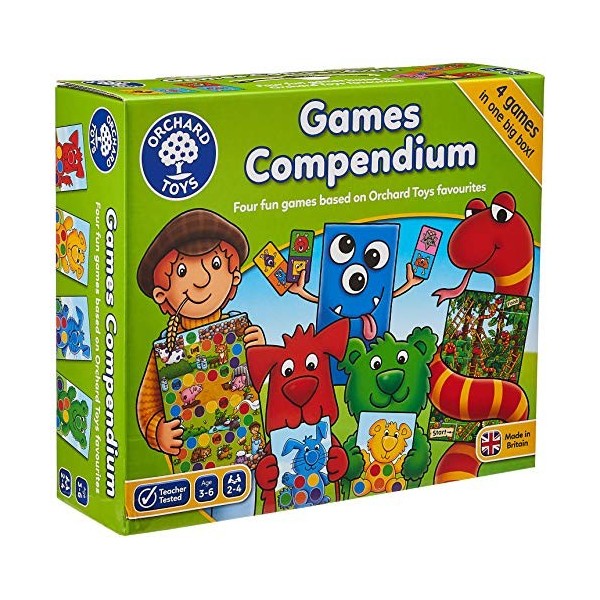 Orchard Toys Games Compendium 4 Jeux en 1 boîte 